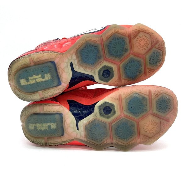 NIKE LEBRON XII (12) Independence Day Mens 10.5 USA 4th of July 684593-616 - Picture 7 of 13